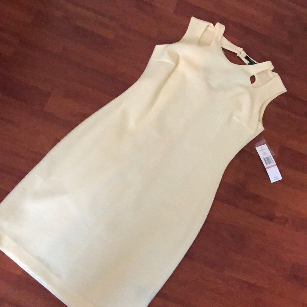 Yellow Sharagano sheath dress. Brand new!